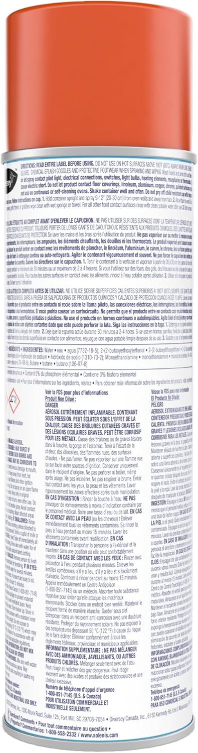 19 oz Diversey Break-Up Professional Oven & Grill Cleaner, Heavy Duty Grease Remover for Grill Grates, Ovens, Flat Tops