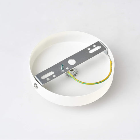 1-Port 4.7in (120mm) (BA-C101W) BRIGHTTIA White Ceiling Canopy with Nylon Cord Grip - Plug-in Pendant to Hardwire