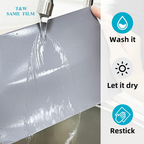 T&W SAME FILM White Board for Wall - Dry Erase Stickers with 2 Fine Tip Markers, Adhesive Whiteboard for Various