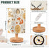Oarencol Bedside Table Lamp Woodland Animals Nightstand Lamp with Wood Fox Owl Deer Buuny Trees Leaves Desk Lamps