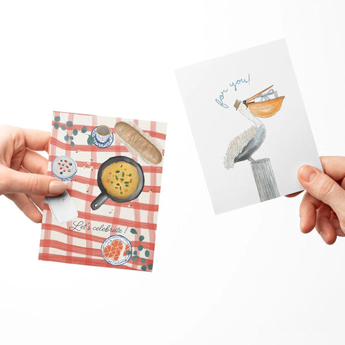 Salty Home Summer (Set 12 Preppy Days Greeting Cards of assorted designs)