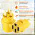 EV Charger Adapter, Compatible with NEMA 6-50P to 14-50R 50 Amp 3 Prong Welder Plug to 4 Prong EV Charging Connector