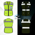 Reflective Vest for Women, Mesh Womens Safety Vest with 11 Pockets and Zipper, Hi Vis Neon Construction Work Vest for Lady Surveyors/Workers, Snugly-Fitted, ANSI Compliant (U-Yellow, S)