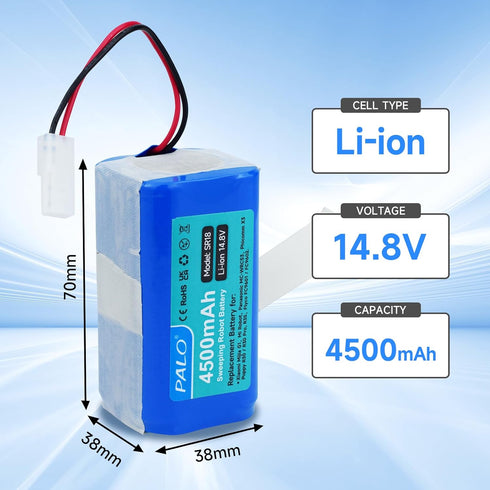 14.8V 4500mAh Li-ion Replacement Battery for Xiaomi MI G1, Mi Robot, and Other Models