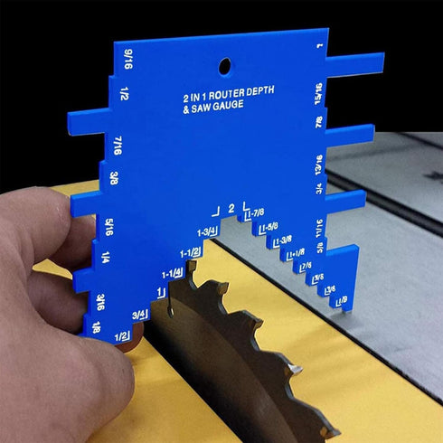 2 1 in Router Depth and Saw Gauge, Aluminum Step Depth Gauge,Router Depth Gauge for Router and Table Saw