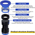 20pcs Air Tool Fittings, 6/8mm (1/4 5/16) Straight Push Connectors, Pneumatic Connectors Air Line Fittings