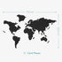 Navaris Cork Board World Map, Self-Adhesive Corkboard for Wall, 18 Cork Pieces and 10 Pins, Black