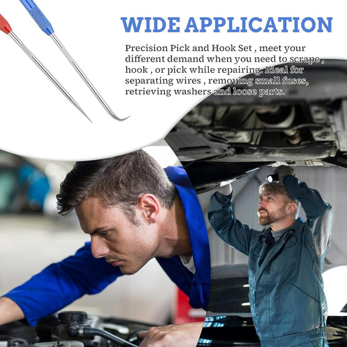 2 Pcs Metal Scribe Tool, Double Pointed Scriber Hook and Pick Set, 8.3 Inch Long Marking Tools for Welding