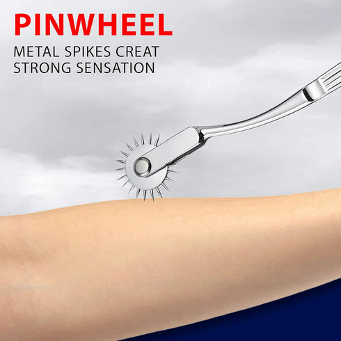 7 pcs Neurological Percussion Set, Diagnostic Kit with Taylor Buck Hammer Pinwheel for Nurses and Students
