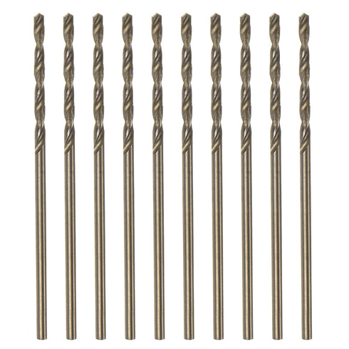 10pcs M35 High Speed Steel Cobalt Jobber Drill Bits 1.3mm / 0.051" HSS Twist Tool for Stainless Steel Copper Wood