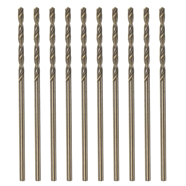 10pcs M35 High Speed Steel Cobalt Jobber Drill Bits 1.3mm / 0.051" HSS Twist Tool for Stainless Steel Copper Wood
