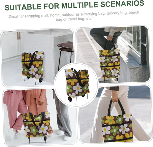 LIFKOME Folding Shopping Cart with Wheels - Compact & Convenient