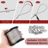Hoiny 328FT 1/16" 304 100Pcs 7x7 300lbs Wire Rope Kit, Stainless Steel Cable with Crimping Sleeves, Strand Heavy Duty