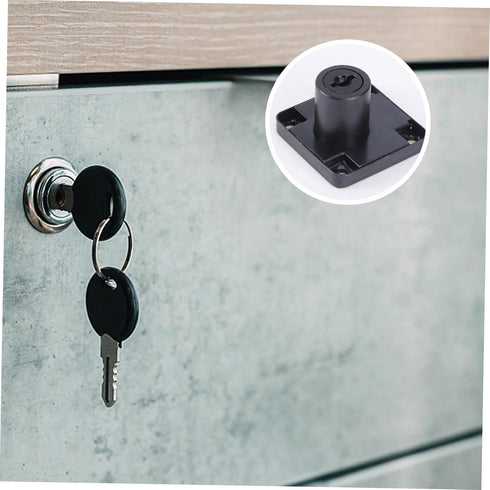 2 Mailbox 19mm 32mm Vaguelly Office File Cabinet Cam Lock with Keys, Zinc Alloy and Drawer Lock, Black Diameter Length