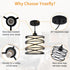 1 Pack Farmhouse Pendant Island Light Fixtures, Metal Hanging Light Fixtures with Fabirc Lighting for Dining Room