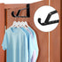 Maitys 4 Pieces Space Saving Plastic Over Door Hooks for Coats, Towels, Bags, Hats, Scarves, Home Accessories (Black)
