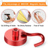 MIKEDE Heavy Duty Magnetic Hooks, 80LB Strong Neodymium Magnet with Hook for Fridge, 4 Pack (Red)