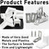 Runseaway 40Pcs 1" L Shaped Angle Brackets, Metal Plastic Right Angle Corner Brace Joint with White Cover for Shelves