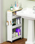 4-Tier OKZEST Utility Slim Storage Cart, Narrow Laundry Room Bathroom Organizers and Storage Cart, Metal Pantry Kitchen