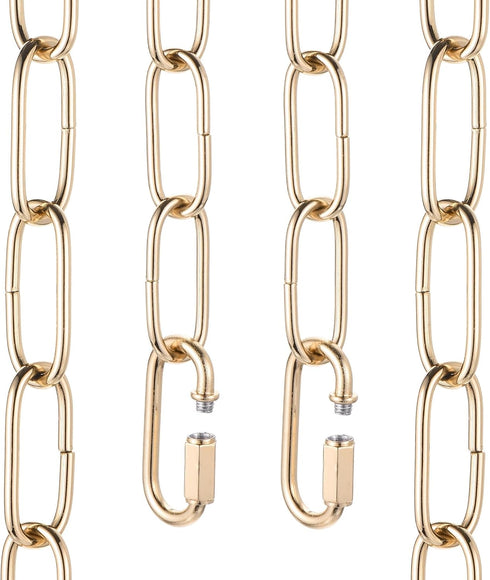 uxcell 2ft Lighting Hanging Chain, 3mm/0.12" Looping Metal Pendant Chandelier Chain Extension