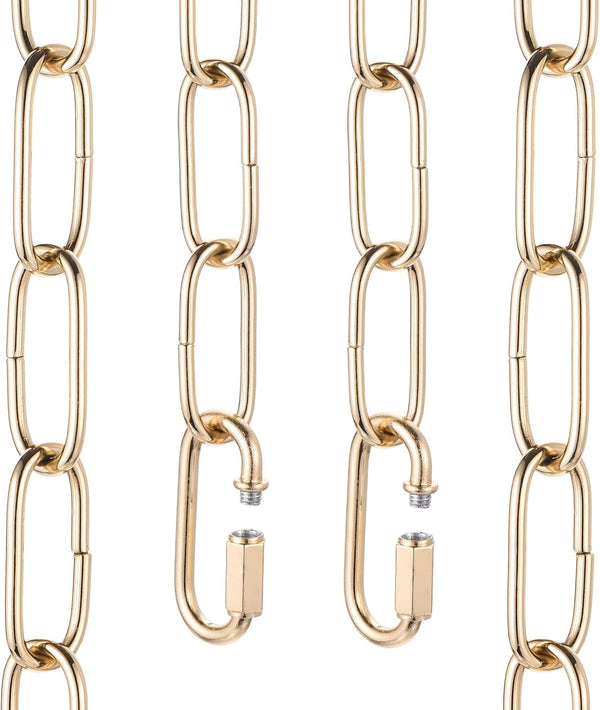uxcell 2ft Lighting Hanging Chain, 3mm/0.12" Looping Metal Pendant Chandelier Chain Extension