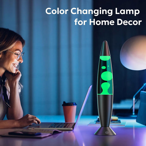 17 13.5 Inch Colors LED Liquid Motion Lamps Color Changing Lamp Black Small Relax Night Light for Adults Kids Teens