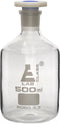 EISCO 500mL Glass Reagent Bottle with Acid Proof Polypropylene Stopper, Borosilicate 3.3 Glass