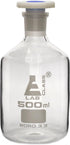 EISCO 500mL Glass Reagent Bottle with Acid Proof Polypropylene Stopper, Borosilicate 3.3 Glass