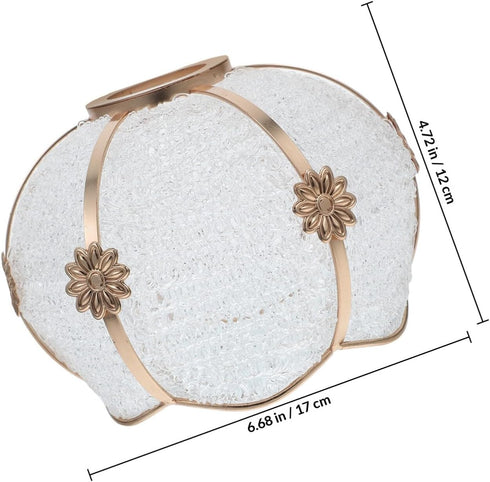 E27 4.2cm Cabilock Plastic Lampshade with Iron Frame Edge, Small Ceiling Light Cover, Boho Pendant Lamp Shade