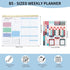 Undated Weekly To Do List Notepad, 52 Tear Off Sheets Weekly Planner & Habit Tracker for Home and Work, Blue