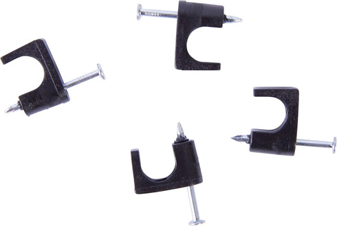 Gardner Bender PSB-100B Low-Voltage Cable Staple, CAT6, RG-59, RG-6, 1/4", Black