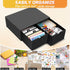 aopule 8 Packs Box,3x5 Lid,2-Compartment,Hold 16000 3''x5'' Index Cards Index Card Holder with Cards,Black Recipe