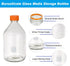 PATIKIL 1 Pack Reagent Media Storage Bottles, 2000ml Borosilicate Glass Graduated Round Bottles for Lab