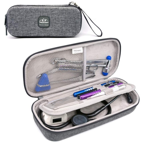 PROHAPI Hard Stethoscope Case, Large Stethoscope Carrying Case with ID Slot, Compatible with