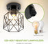 5.7" E26 120V 2 Pack ASD Black Semi Flush Mount Ceiling Light Fixture - ETL Modern Light Fixtures Ceiling Mount, Semi
