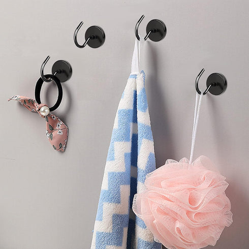 Grtard 10Pack Strong Magnetic Hooks, Heavy Duty 35lbs Neodymium Magnet Hooks for Hanging at Home, Office, Kitchen
