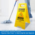 Caution Wet Floor Sign, 2-Sided Foldable Safety Sign (L:17.12in W:8.38in H:0.94in) Bilingual Yellow (2 Pack)