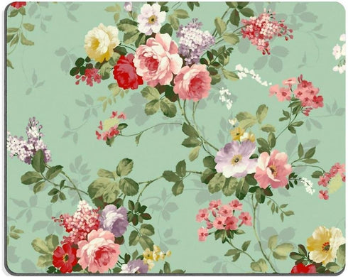 Custom Imaged Mouse Pads Punktail eoprene Rubber Backing, 250X200X2-mm - Vintage Floral Pattern