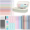 Four Candies 39 PCS Aesthetic School Supplies, Cute Pen Case, 12 Pastel Highlighters, 5 Black Ink Gel Pens, 6