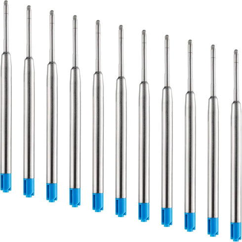 HeTaoCat Blue Ink Refill Pack of 5, Replaceable Medium Point Ballpoint Pen Refills (Blue)