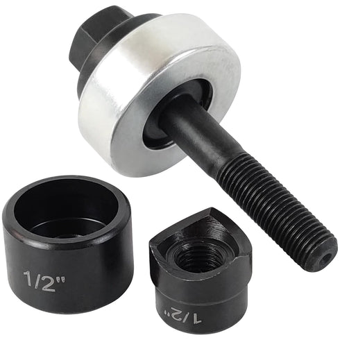 AMZCNC Manual Knockout Punch Kit, Heavy Duty Metal Sheet Conduit Punch Driver Die Set (1/2" Knockout Punch)