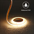 12V 3000K IP65 480LEDs/M 4000Lm CRI>90 16.4ft/5M TOPAI COB LED Strip Light Warm White Waterproof Super Bright Dotless