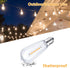 12 Pack E17 LED Bulbs, ST40 Replacement, 0.6W, Waterproof Shatterproof, Dimmable, Warm White 2700K for String Lights