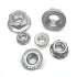 QINGSHENG M14-1.5mm 304 Tooth(4pcs) Thread Pitch Stainless Steel Flange Nut Hex Lock Nuts,Fine