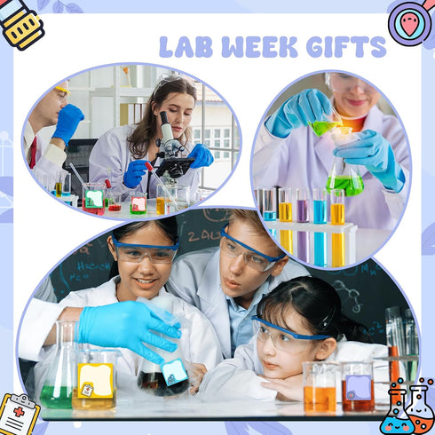 Jiytivity 24 Set 12 12 Pcs Laboratory Week Appreciation Gift Include Ballpoint Pens Sticky Notes for National Medical