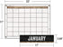 Schoolgirl Style Industrial Chic 95-Piece Calendar Bulletin Board Set, Rustic Farmhouse Monthly Calendar