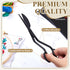 2 Pieces Duckbill Shears 6 and 7 Inches, Bent Curved Offset Handle Duckbill Scissors for Crafting and Fabric