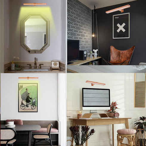 16in Dimmable MIOBLUE LED Picture Light Battery Operated with Remote, Rechargeable Picture Light for Paintings,Metal