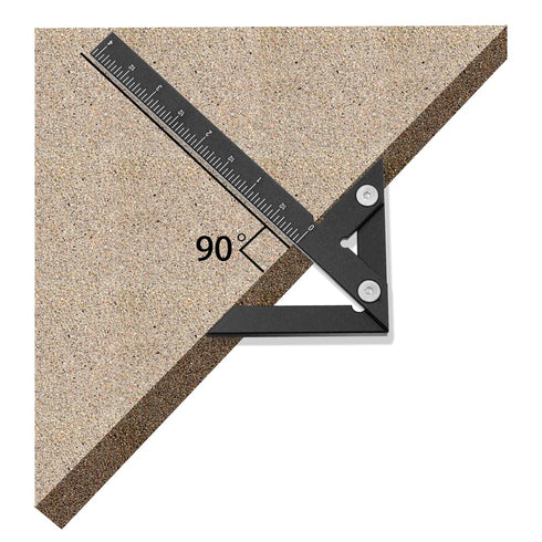 Aluminum Imperial Circle Center Positioning Ruler, 45/90 Degree Positioning, Multi-Function Arrow Ruler, High-Precision