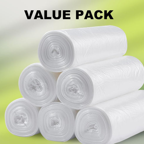 1000 Count 7-10 Commercial Trash Can Liner - Wholesale Garbage Bags on Perforated Roll Gallon Multipurpose for Office